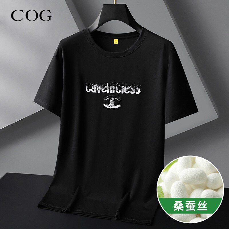 桑蚕丝短袖T恤男2026年夏季薄款