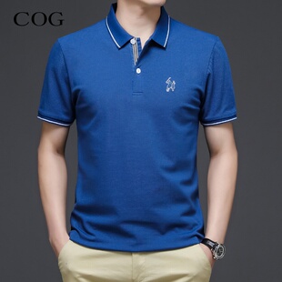 t恤宽松透气半袖 纯棉休闲polo衫 商务翻领套头短袖 新款 上衣 男夏季