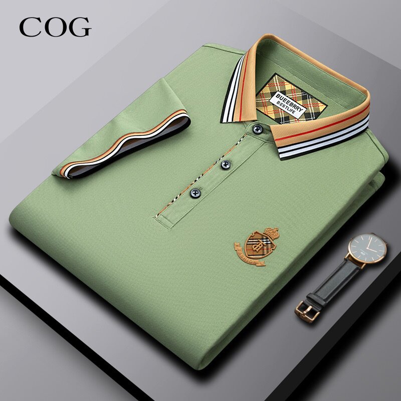 桑蚕丝短袖t恤男2026夏季新款商务休闲薄款体恤衫翻领polo衫上衣