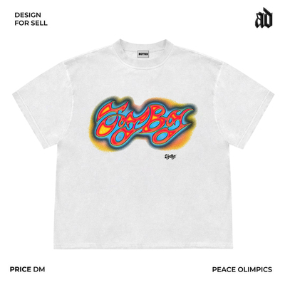 Mottled斑驳 美式复古重磅250克卡通涂鸦美式高街小众设计感短袖