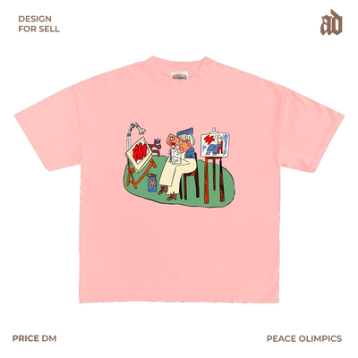 230G 轻薄正肩款 文艺卡通个性欧美ins风潮牌时尚高街吸睛短袖T恤