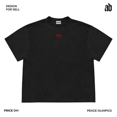 Mottled斑驳工作室夏季新款简约文字还愿落肩款无性别百搭短袖T