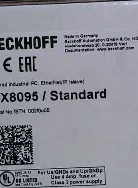 BECKHOFF倍福模块 CX8095 全新原装正品现货议价
