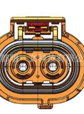 汽车连接器ELP2A02插头安费诺Amphenol  2路C10-738026-2AS2