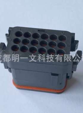 DT16-18SA-K004母塑壳TE德驰 18孔 3行 防水 13A 线径14-0AWG黑色