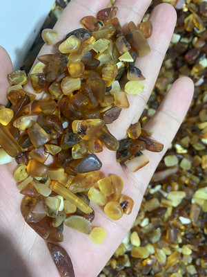 蜜蜡碎未镶嵌蜜蜡碎琥珀碎石颗粒