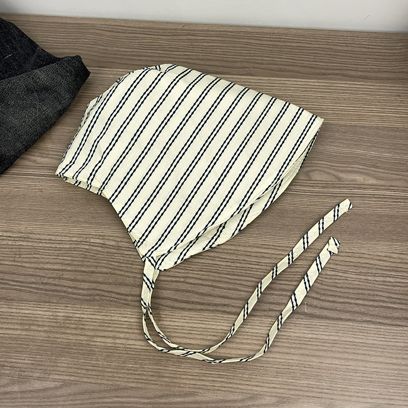 2025新款条纹大檐渔夫帽子女夏季防紫外线时尚遮阳百搭薄款防晒帽