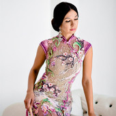 花之语时尚 编织毛线蕾丝线爱尔兰钩针旗袍花开视频教程材料包