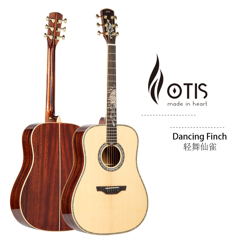 OTIS奥司 41寸 云杉桃花芯 轻舞仙雀 亮光全单吉他