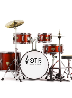 OTIS架子鼓 奥司架子鼓 DO-B01初级儿童爵士鼓Drum拉丝红/蓝/灰色