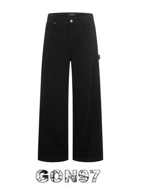 GON97 美式水洗做旧vibe工装裤男女宽松直筒复古阔腿解构伐木长裤
