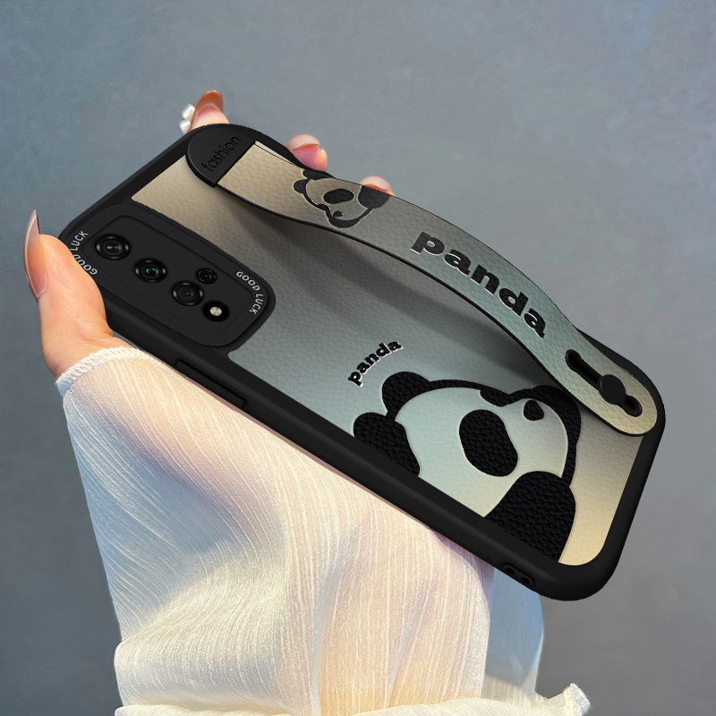 适用华为荣耀20壳腕带趴熊猫