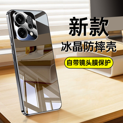 适用oppoReno14手机壳Reno14Pro保护套新款全包防摔opporone带镜头膜oppo男女0PP0高级感oppo冰晶系列ren外壳