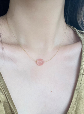 大仙的串儿《草长莺飞》18K金珠南红飘花玛瑙项圈新中式项链原创