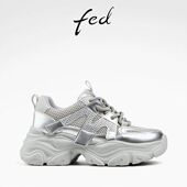 夏季 D0423 新款 网面透气厚底鞋 FED银色老爹鞋 休闲鞋 女鞋 时尚 ZC508