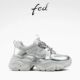 夏季 D0423 新款 网面透气厚底鞋 FED银色老爹鞋 休闲鞋 女鞋 时尚 ZC508