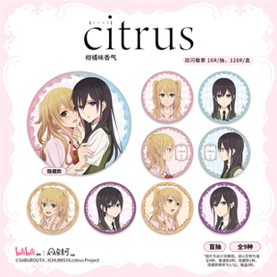 官谷 AAA杂食町柑橘味香气一期徽章吧唧色纸毛绒公仔动漫正版周边