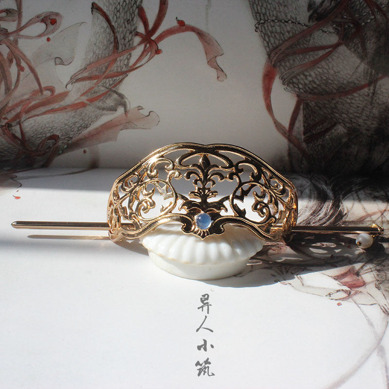 异人小筑 原创古风汉服束发冠套装cos男女通用发冠百搭发饰流云冠