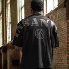 Kontrolledinsanity Men's Oversized T-Shirt Gym Sports Fitness Quick-Drying Breathable Loose Short-Sleeved