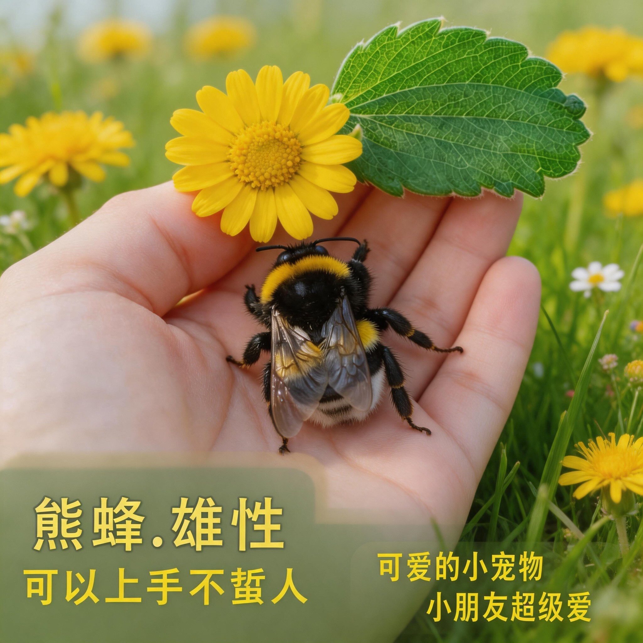 熊蜂 宠物熊蜂雄性蜂不蜇人可上手无刺熊蜂蜂王宠物蜜蜂萌宠昆虫