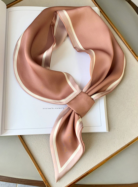 丝巾小方巾长条女春秋夏季薄围脖子护颈懒人免打搭配衬衫职业装饰