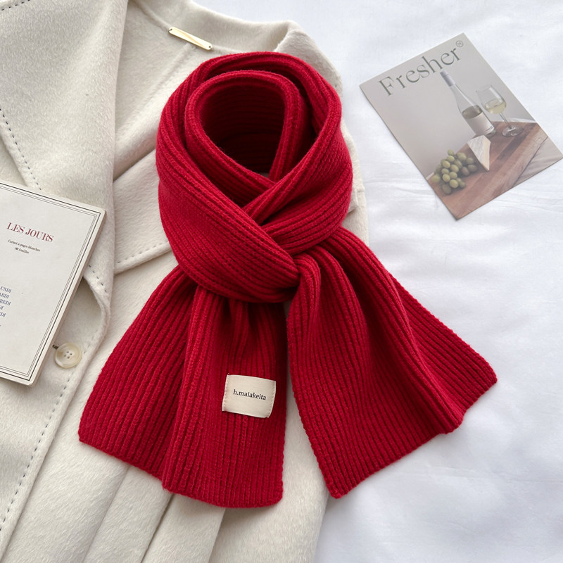 针织毛线新年过年喜庆纯酒红色围巾男女孩学生儿童秋冬季短小围脖,服饰配件/皮带/帽子/围巾,围巾/丝巾/披肩,淘宝优惠券,粉丝福利购,淘宝优惠卷