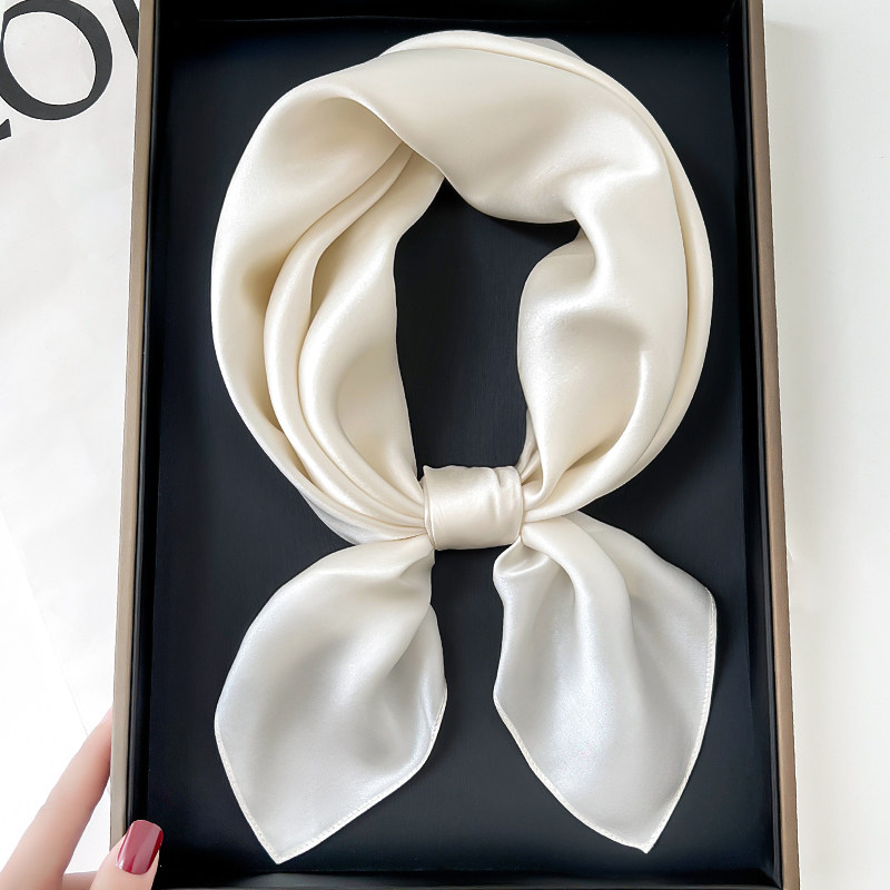 纯米白色真丝桑蚕丝小方巾长条丝巾女春秋夏季护颈围脖子搭配衬衫,服饰配件/皮带/帽子/围巾,围巾/丝巾/披肩,淘宝优惠券,粉丝福利购,淘宝优惠卷