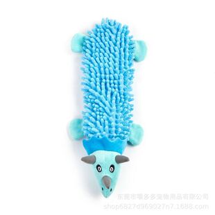 鸡猪狐狸青蛙绒鞭炮绒拖把玩具磨牙发声宠物狗狗毛绒玩具河马鸭