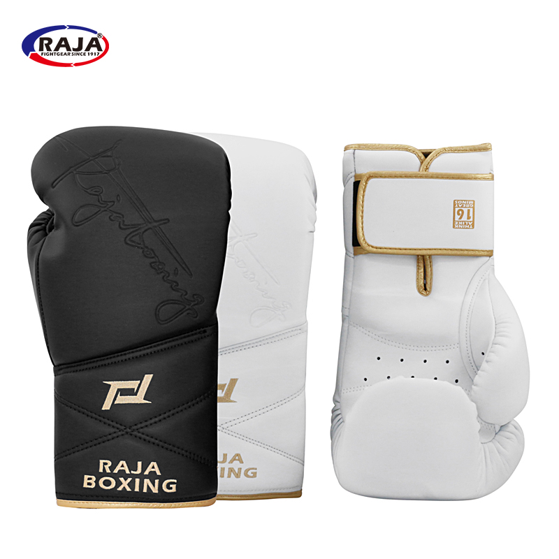 RAJA品牌真皮职业拳击手套成人男女格斗散打搏击训练比赛泰拳拳套
