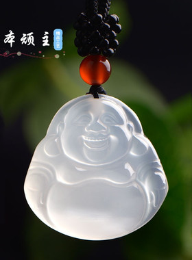 天然冰种玉佛玛瑙观音护身符包邮