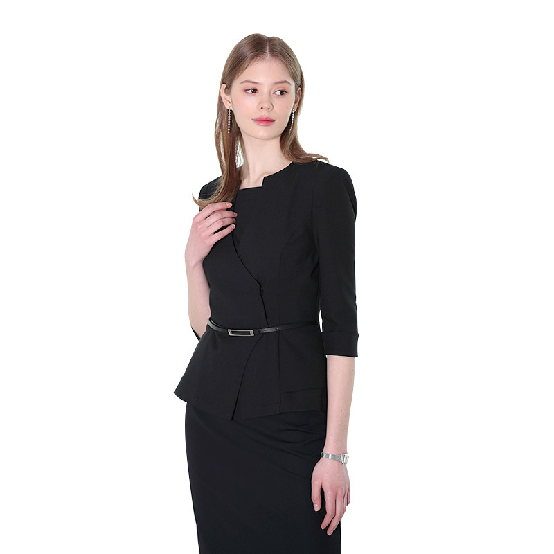 HIGH-END KOREAN PROFESSIONAL SUIT WOMENS SPRING AND SUMMER TEMPERAMENT FLIGHT ATTENDANT UNIFORM SUIT SKIRT HOTEL FRONT DESK FORMAL WORK CLOTHES