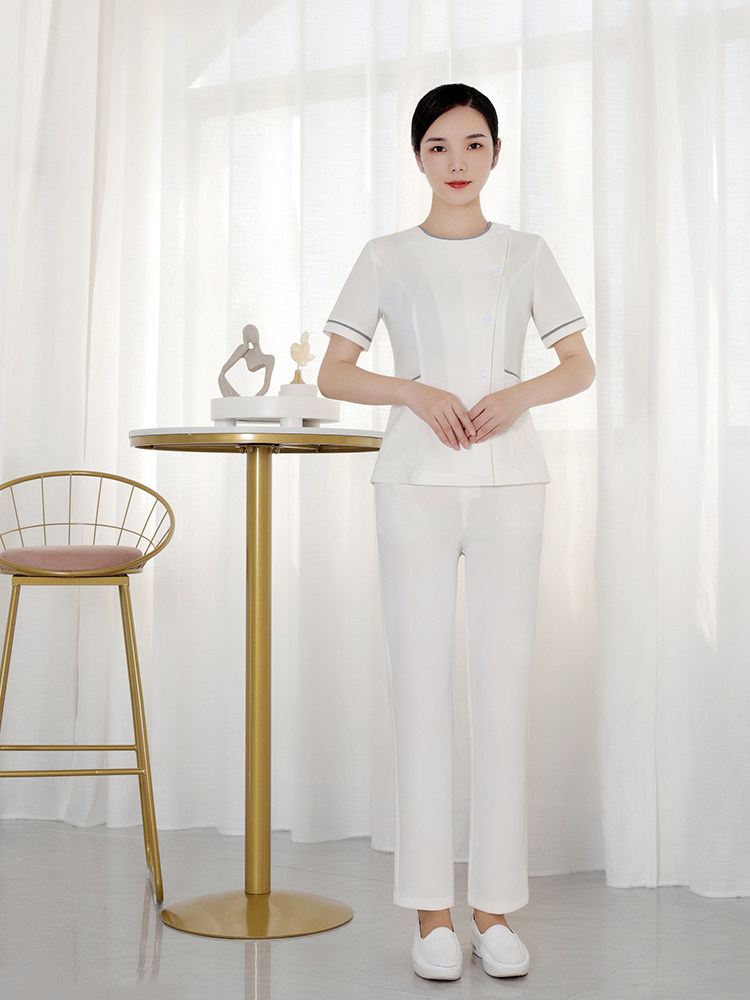 기술자 봄과 가을 여성 7부 소매 새로운 스타일의 미용사 헬스 클럽 발 마사지 발 목욕 고급 미용실 유니폼