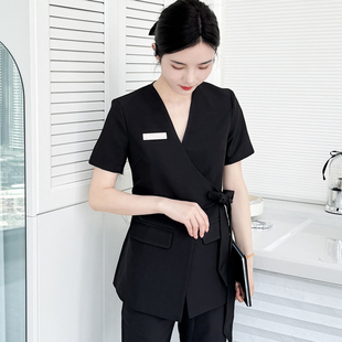 韩版公司前台套装职业装女高级讲师咨询师制服前台美容店长工作服