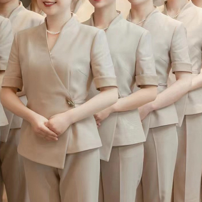 工作服短袖七分袖修身时尚弹力