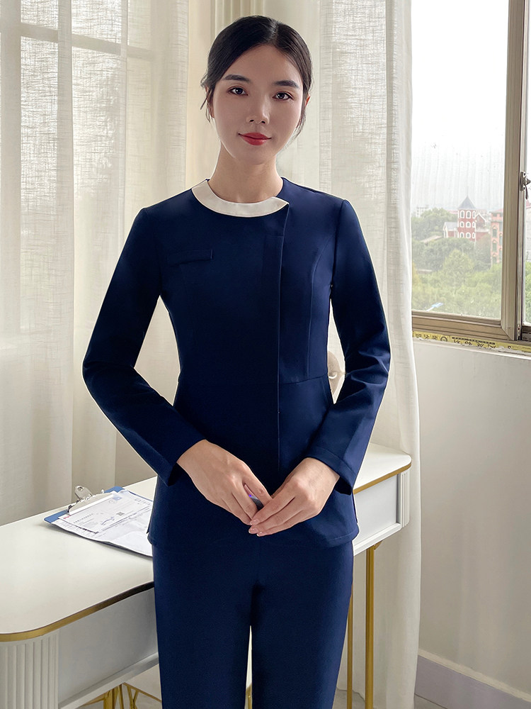 KOREAN-STYLE BEAUTICIAN NURSING WOMEN SPRING AND AUTUMN BEAUTY SALON CONFINEMENT CENTER UNIFORM DENTAL HOSPITAL SPLIT NURSE UNIFORM LONG SLEEVE
