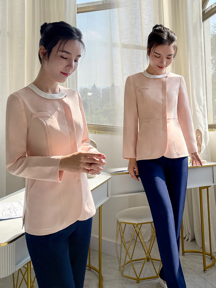 KOREAN-STYLE BEAUTICIAN NURSING WOMEN SPRING AND AUTUMN BEAUTY SALON CONFINEMENT CENTER UNIFORM DENTAL HOSPITAL SPLIT NURSE UNIFORM LONG SLEEVE