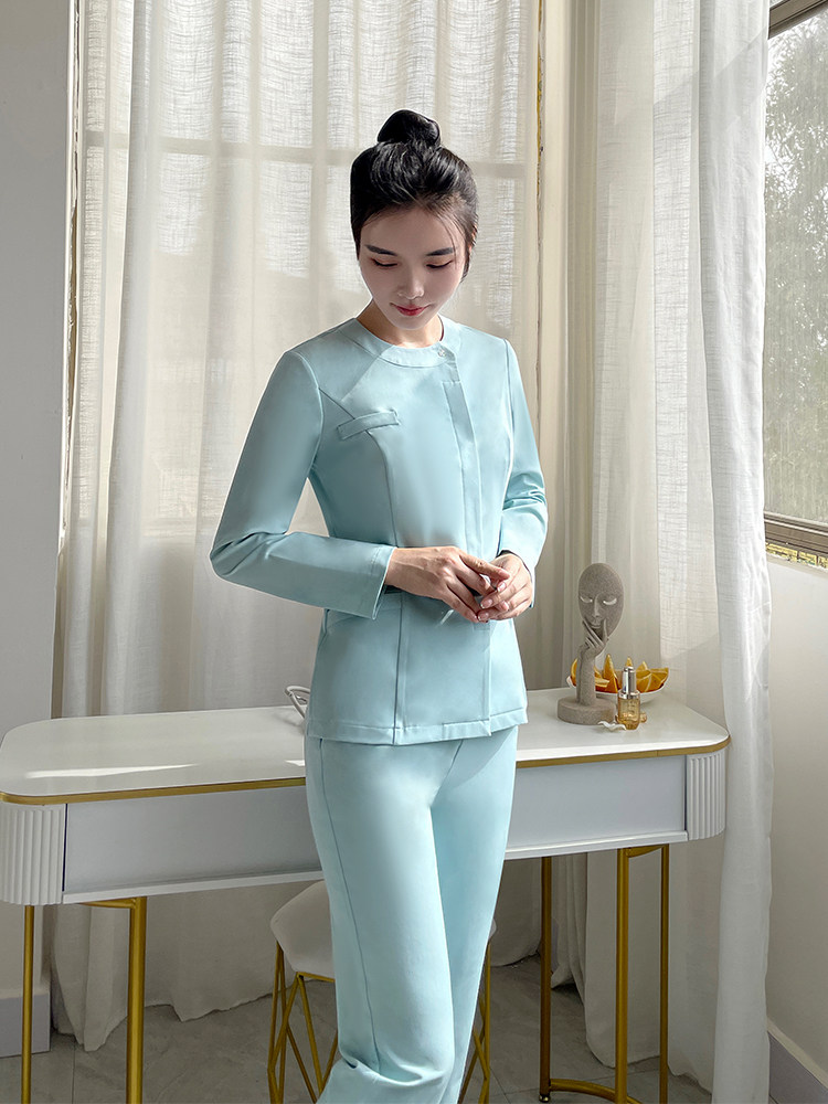 NURSE UNIFORMS SPLIT LONG SLEEVES WOMENS ANTI-STATIC CONFINEMENT NURSES NURSING CLOTHES BEAUTY SALONS DENTISTS AND DENTISTS WORK CLOTHES ARE HIGH-END