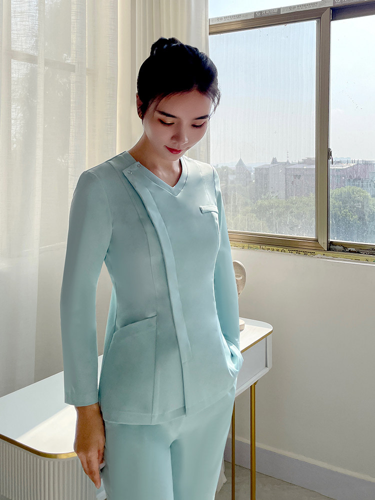MATERNITY NURSE WORK CLOTHES FEMALE CONFINEMENT CENTER CONFINEMENT NURSE MATERNAL AND CHILD CARE BEAUTY SALON BEAUTICIAN HEALTH HALL MASSAGE LONG SLEEVES