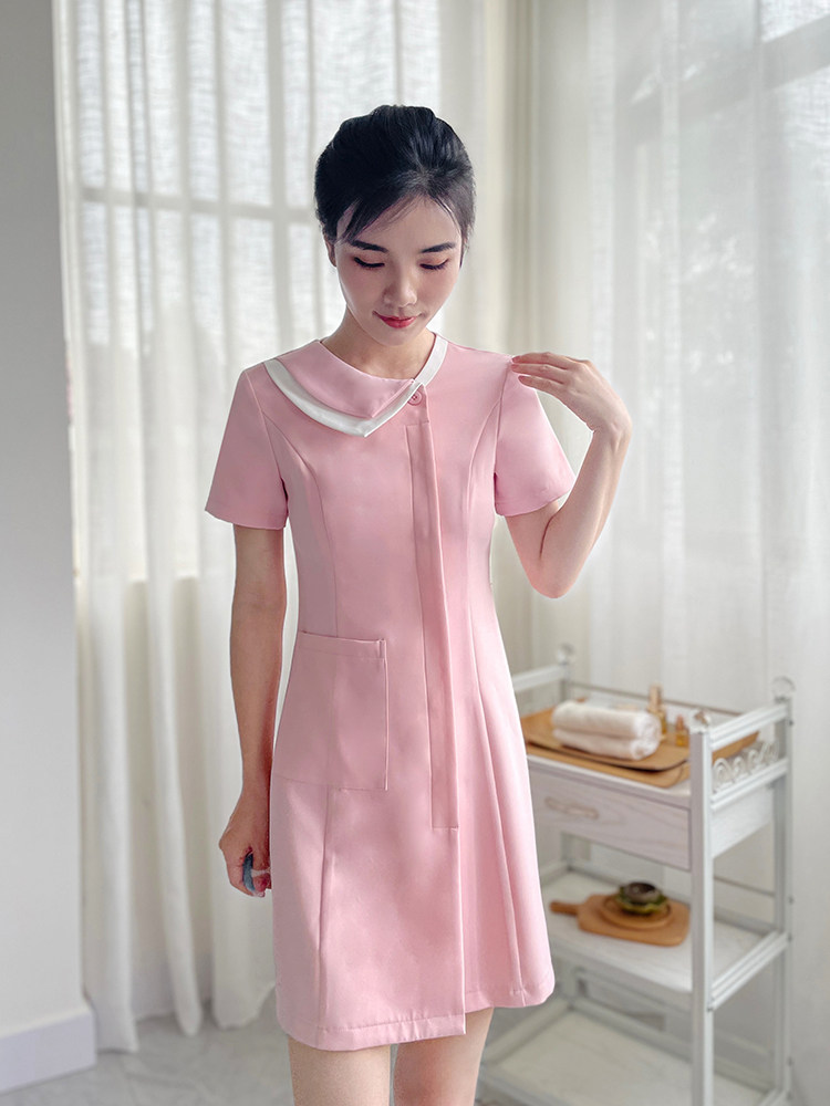 BEAUTICIAN OVERALLS DRESSES WAIST CINCHING SLIMMING FOOT THERAPY FOOT MASSAGE SAUNA TECHNICIAN CLOTHES SPA BATH WORKWEAR