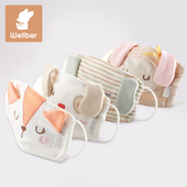 男孩保暖小孩女孩6到12月 3岁宝宝口罩纯棉儿童婴儿幼儿冬季