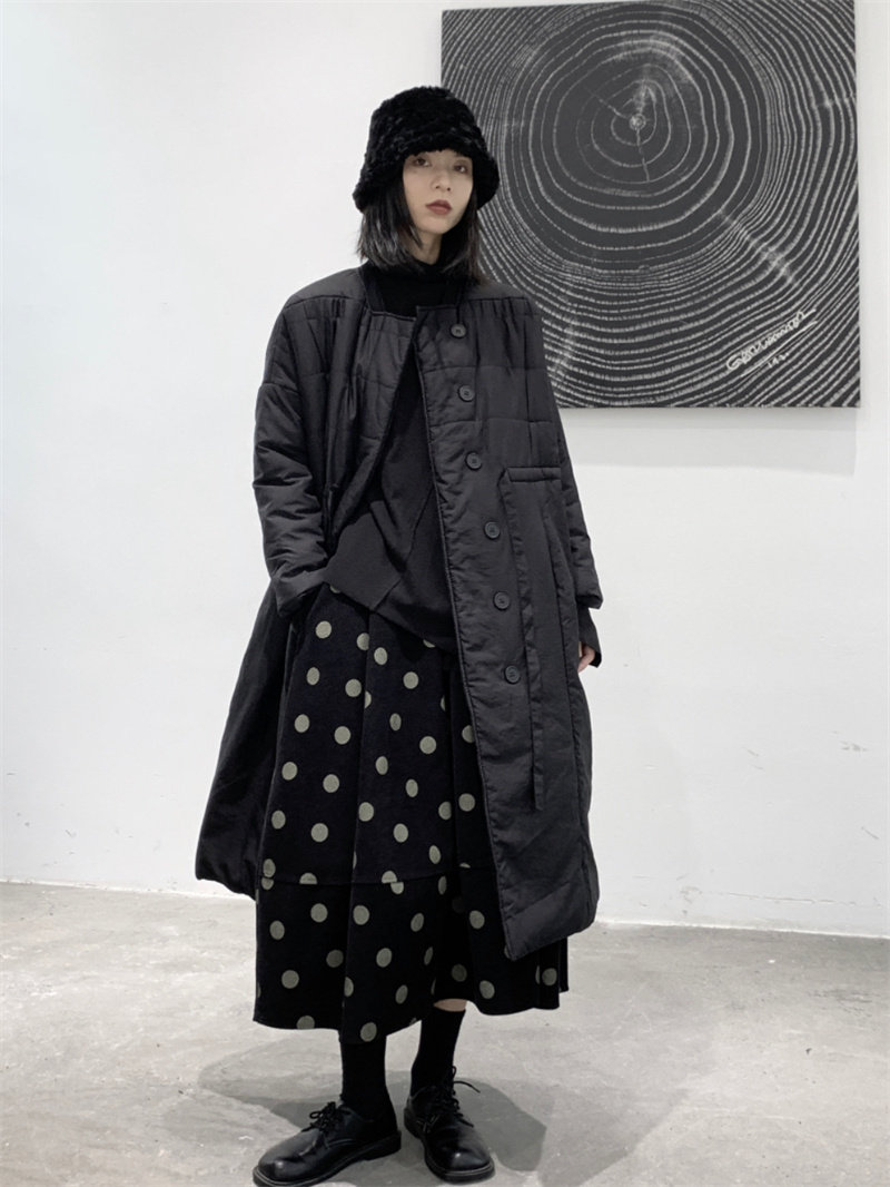 19021P165暗黑羽绒棉服中长款保暖加厚,商品下架区,钱塘801（原钱塘901）