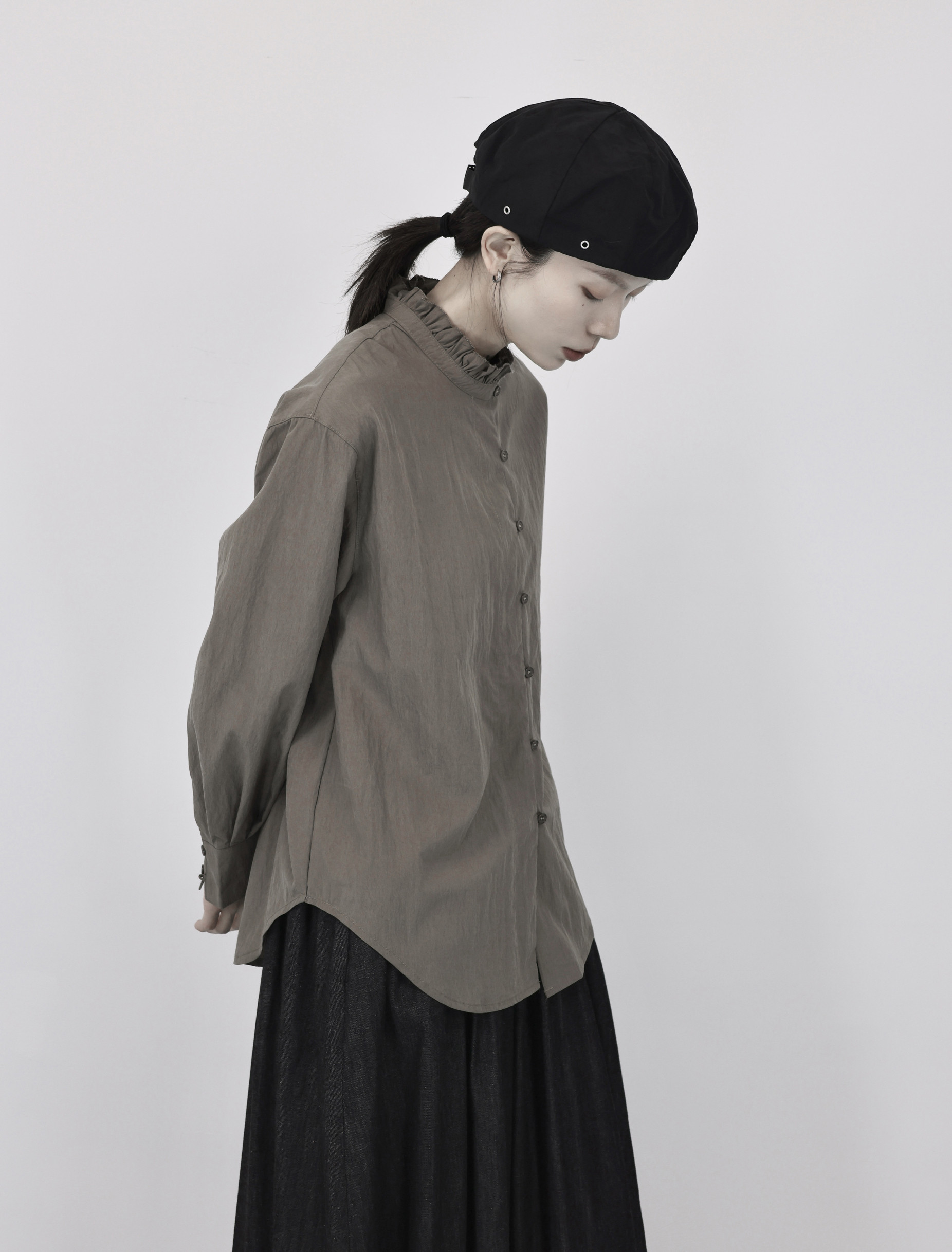 25028P75衬衫女设计款暗黑长袖衬衫,女装衬衫,钱塘801（原钱塘901）