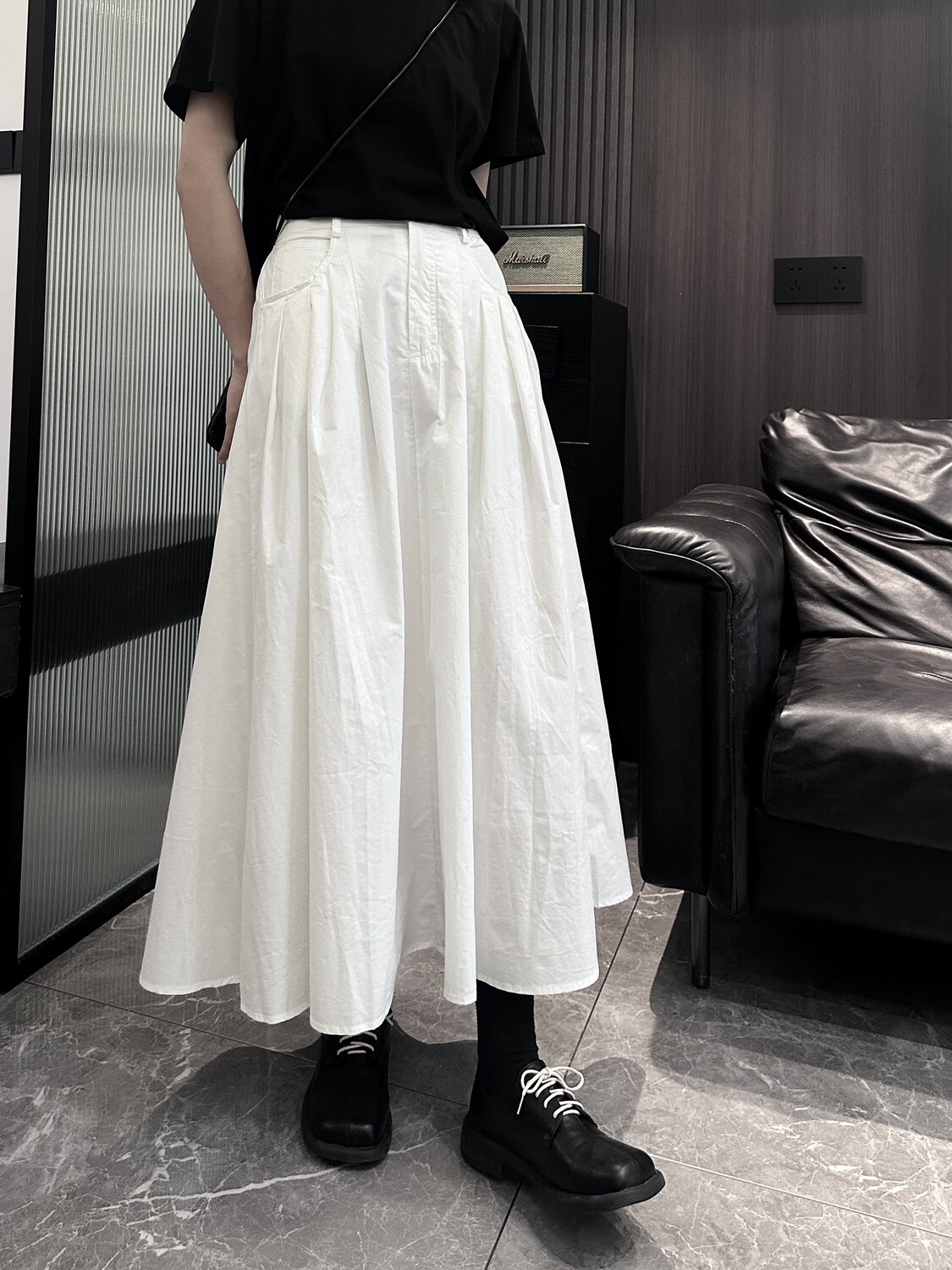 3078P75暗黑设计款半身裙 女长款图片