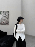不规则设计款长袖T恤女，女装T恤，钱塘801（原钱塘901）
