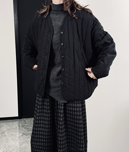 7143P107棉服女坑条加厚保暖潮了图片