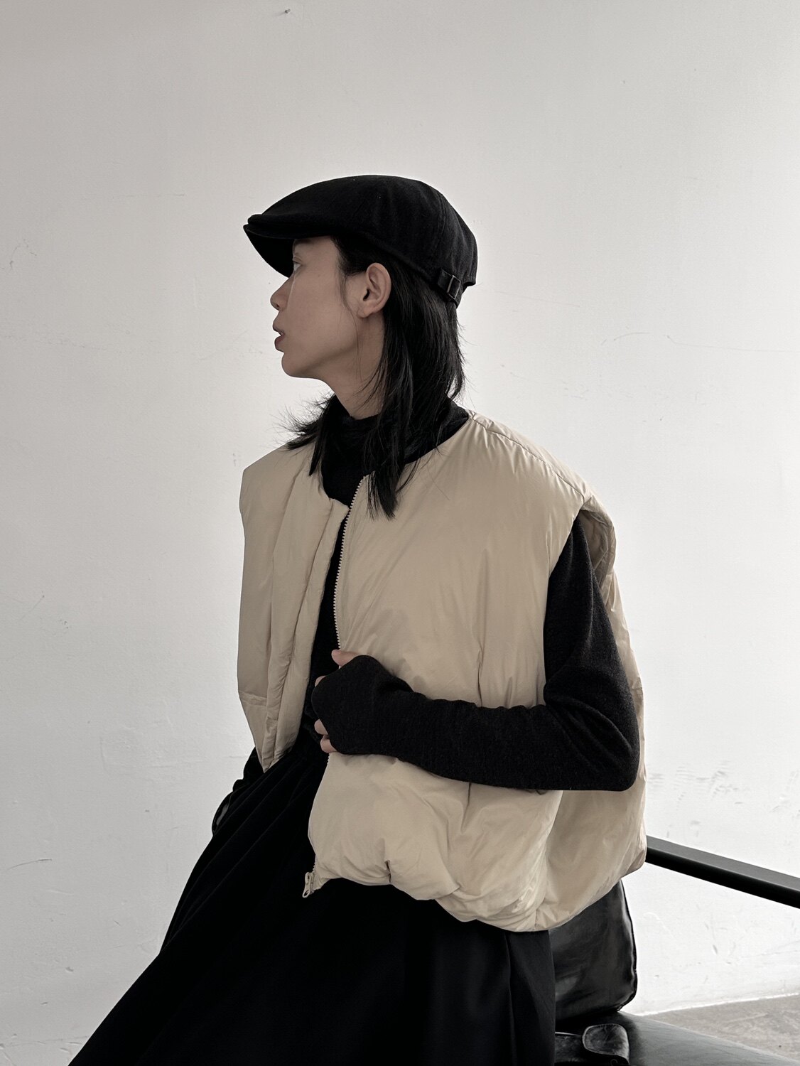 叁也自渡/风冬季南瓜羽绒服马甲女廓形保暖慵懒风外套潮,女装马甲,钱塘801（原钱塘901）