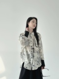 3073P75提花衬衫女长袖薄款，女装衬衫，钱塘801（原钱塘901）