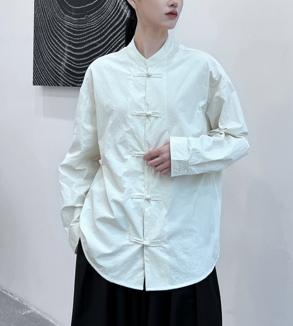 3061P70中式盘扣衬衫女长袖,女装衬衫,钱塘801（原钱塘901）