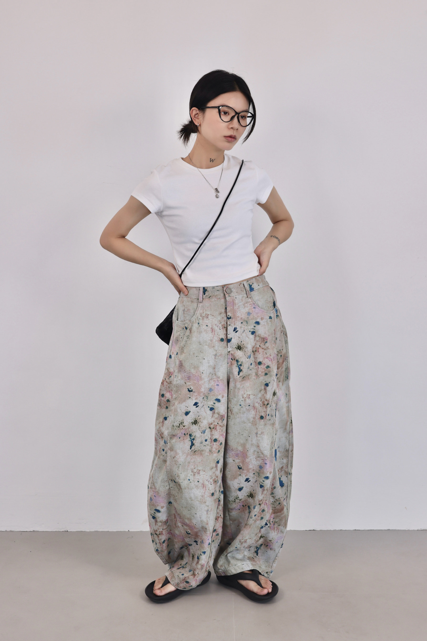 17191P休闲裤女弯刀裤哈伦裤休闲潮流,女装休闲裤,钱塘801（原钱塘901）