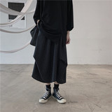 8225P70暗黑设计款半身裙格子不对称设计控118，女装半身裙，钱塘801（原钱塘901）
